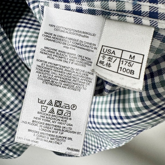 Brooks Brothers Original Polo® Button-Down Oxford Regent Dress Shirt Sz M - Picture 7 of 7